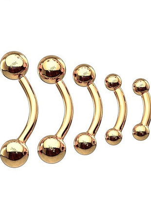 Augenbrauen Piercing Echtgold - Gelbgold | 1,2mm x 8mm x 3mm