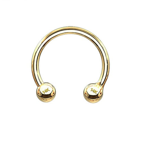 14 Karat Echt 585 Gelbgold Hufeisen Horseshoe Ohr Lippen Septum Piercing