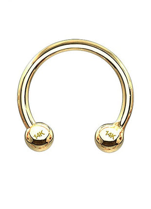 14 Karat Echt 585 Gelbgold Hufeisen Horseshoe Ohr Lippen Septum Piercing