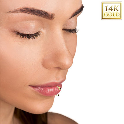 14 Karat Echt 585 Gelbgold Hufeisen Horseshoe Ohr Lippen Septum Piercing