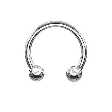 14 Karat Echt 585 Weißgold Hufeisen Horseshoe Ohr Lippen Septum Piercing