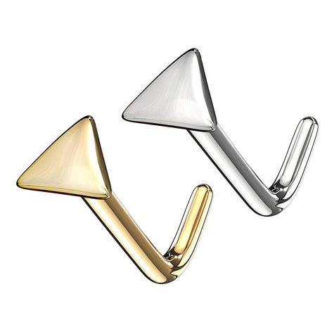 Gold 14 carat nose stud nose piercing jewelry piercing triangle 