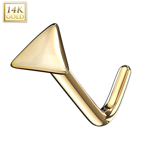 Gold 14 Karat Nasenstecker Nasenpiercing Schmuck Piercing Dreieck