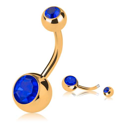 GDPN04 (Gold) - Blau / 4mm x 6mm