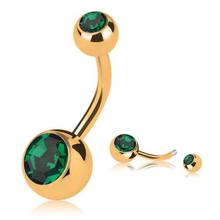 GDPN04 (Gold) - Dunkelgrün / 5mm x 8mm