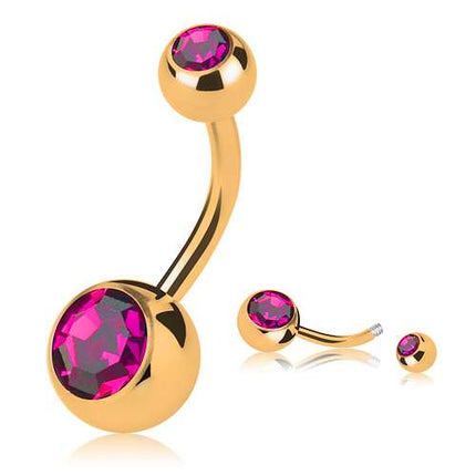 GDPN04 (Gold) - Pink / 4mm x 6mm