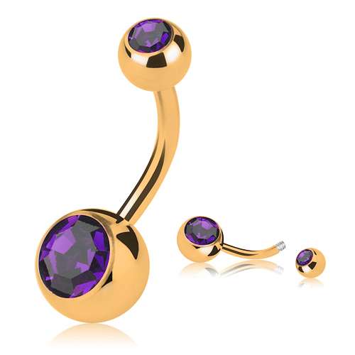 GDPN04 (Gold) - Tanzanite / 5mm x 8mm