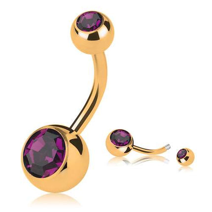 GDPN04 (Gold) - Violett / 5mm x 8mm