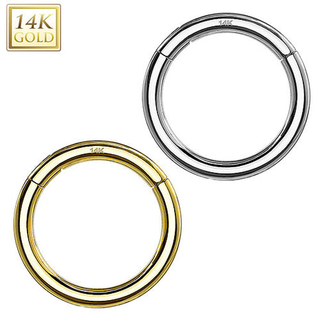 585 Gold 14 Karat Universal Nasen Piercing Ohr Ring Septum Clicker