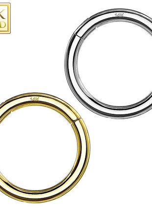 585 Gold 14 Karat Universal Nasen Piercing Ohr Ring Septum Clicker