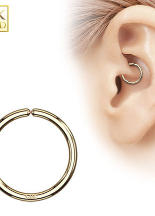 14 Karat Real Gold Nose Tragus Septum Ear Piercing Ring Yellow Gold 