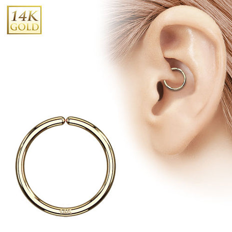 14 Karat Echt Gold Nase Tragus Septum Ohr Piercing Ring Gelbgold