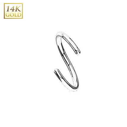 14 Karat Echt Gold Nase Tragus Septum Ohr Piercing Ring Weißgold