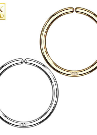 14 Karat Echt Gold Nase Tragus Septum Ohr Piercing Continuous Ring