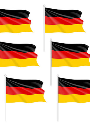 🇩🇪 Deutschland Flagge Handfahne Fanartikel Party SET Handflagge Fähnchen Stockfahne