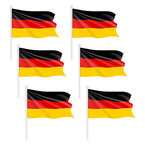 🇩🇪 Deutschland Flagge Handfahne Fanartikel Party SET Handflagge Fähnchen Stockfahne