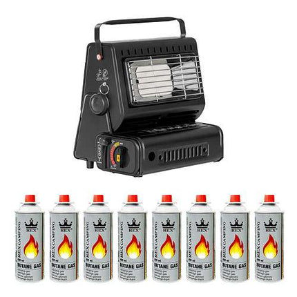 Campingheizung Heizstrahler tragbare Gasheizung Keramik Heizung 1,3 KW Zeltheizung