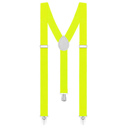 Hosenträger - Neon Gelb / Weiß
