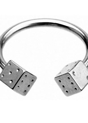 Lip Piercing Horseshoe Stainless Steel with Cube 