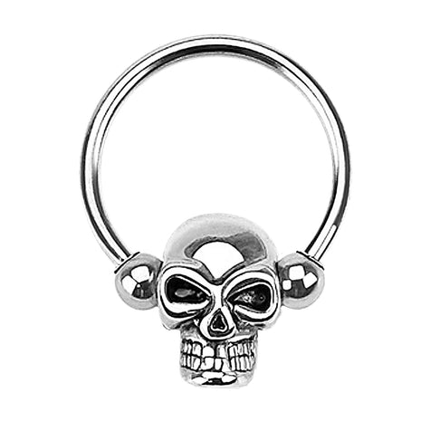 BCR Horseshoe Universal Piercing Ring Skull 