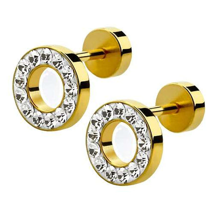 Fake Plug Piercing - Gold | 10mm - Paar