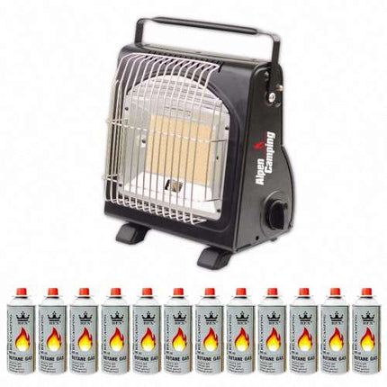 Gasheizung Camping Heizstrahler 2 in 1 Heizung Gaskocher Butan Keramik 1,7KW