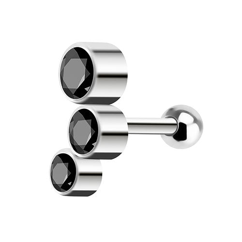Helix Ohr Piercing Schmuck Stecker Multi Triple Kristall Kugeln