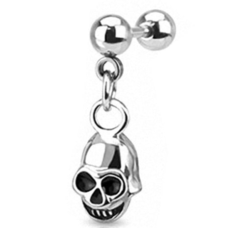 Tragus Piercing Plug Skull Helmet Pendant 