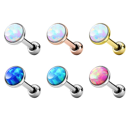 Tragus Cartilage Ohr Universal Rock Snug Piercing mit flachen Opal