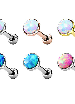 Tragus Cartilage Ohr Universal Rock Snug Piercing mit flachen Opal