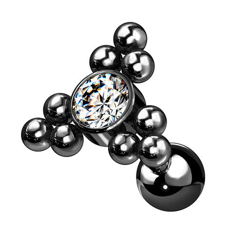 Helix Ohr Knorpel Flat Piercing Schmuck Stecker mit Kugeln