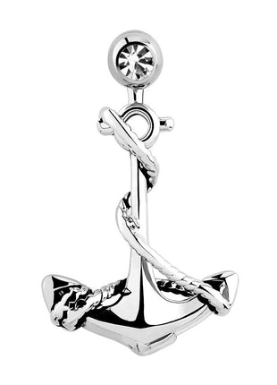 Tragus Cartilage Piercing Plug Crystal Anchor Pendant 