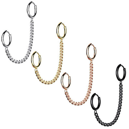 Ohrring mit Clicker Helix Cartilage Ohr Piercing mit Kette