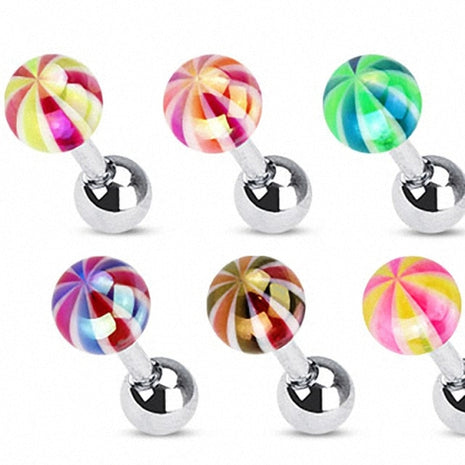 Tragus Piercing Helix Metallic Candy Ball 