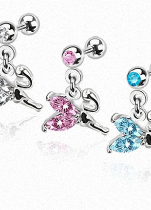 Tragus Jewelry Helix Piercing Angel Crystal Wings 