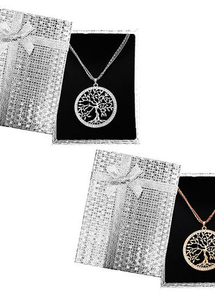 Women's Necklace with Tree of Life Crystal Pendant SWAROVSKI Elements 