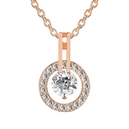 Schmuckset Halskette Ohrringe Rosegold vergoldet im Schmucketui