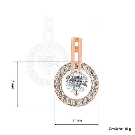 Schmuckset Halskette Ohrringe Rosegold vergoldet im Schmucketui