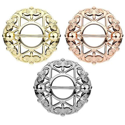 Brustpiercing Nippelpiercing Barbell Tribal Stern Schmuck Schild