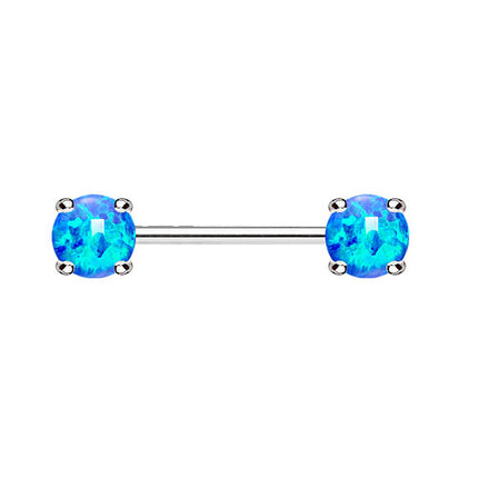 KB023 / Silber / 1,6mm x 12mm x 5mm - Türkis
