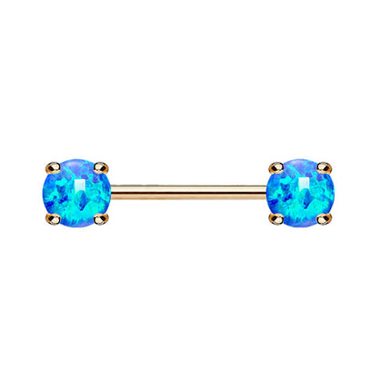 KB025 / Rosegold / 1,6mm x 14mm x 6mm - Türkis