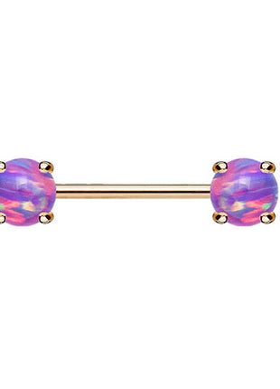 KB025 / Rosegold / 1,6mm x 14mm x 6mm - Lila