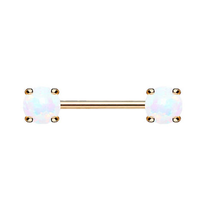 KB025 / Rosegold / 1,6mm x 14mm x 6mm - Weiß