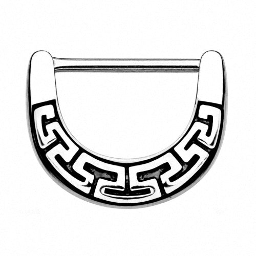 Brustwarzenpiercing Intim Piercing Clicker Ring Aztec Tribal Schild