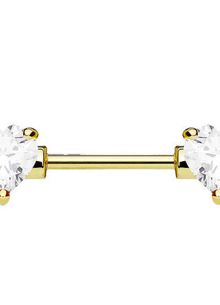 KR10988 | 12mm  - Gold / Clear - Herz