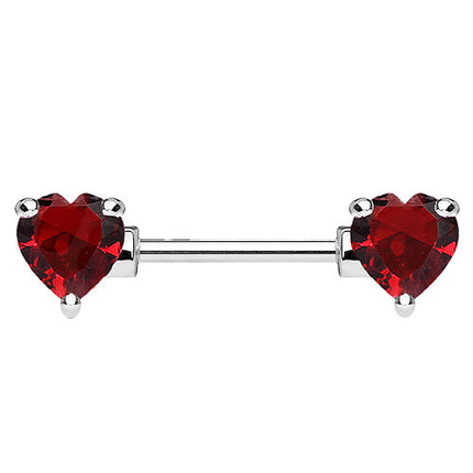 KR10988 | 12mm  - Silber / Rot - Herz