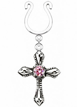 Brustpiercing Klemmring - Pink