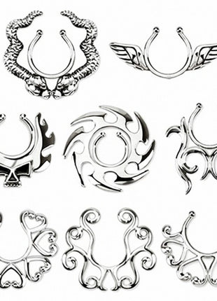 Breast piercing intimate piercing clamp ring shield tribal nipple ring 