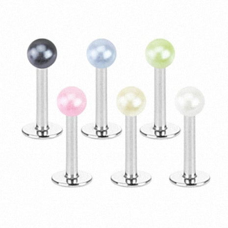 Lippenpiercing Stecker Perlmutt Perlen Design