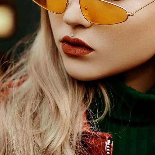 Ohr Tragus Helix Labret Piercing Stecker flach Kristall Marquise Innengewinde